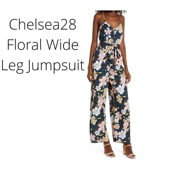 Chelsea28 Floral Wide Leg Jumpsuit NWT - Picture 1 of 6